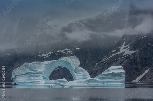 Iceberg in the fjords of Scoresby Sund, East Greenland photo