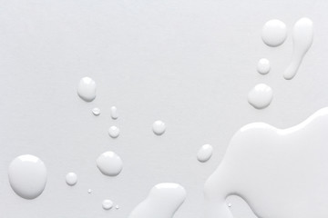 water drops on white background