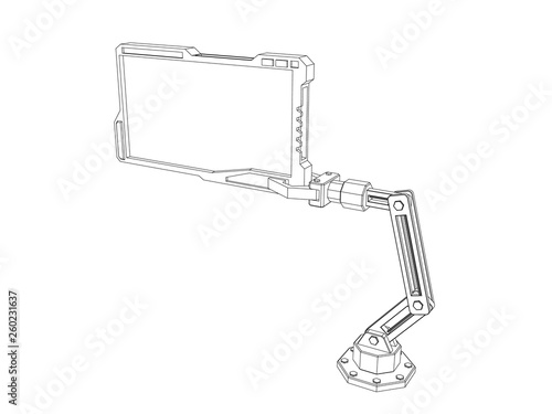 Robotic arm with futuristic...