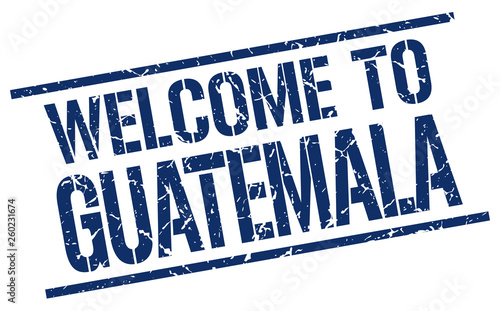 welcome to Guatemala stamp