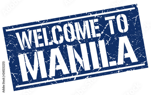 welcome to Manila stamp