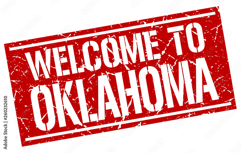 welcome to Oklahoma stamp