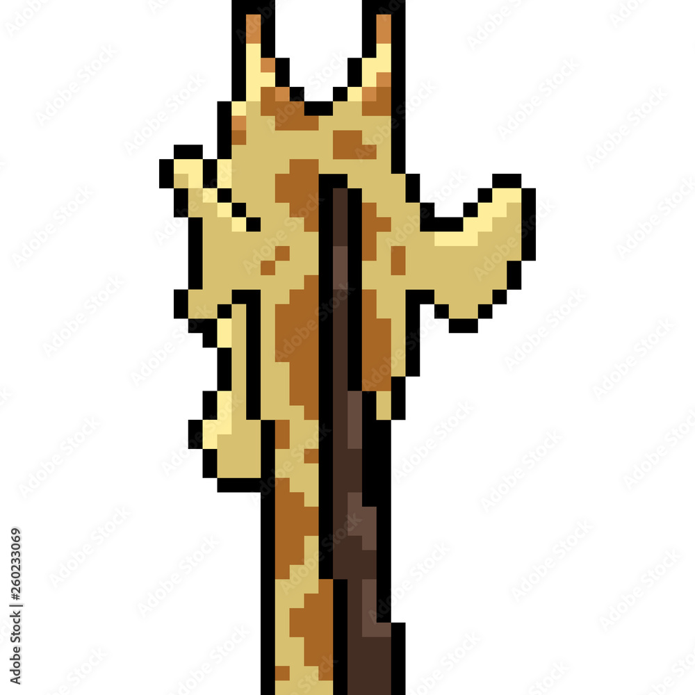 vector pixel art giraffe back vector pixel art giraffe back
