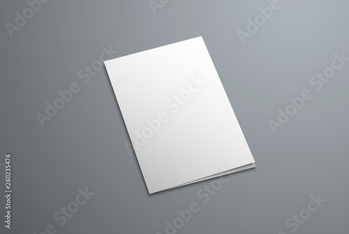 Vector mockup cover for a closed bifold brochure.