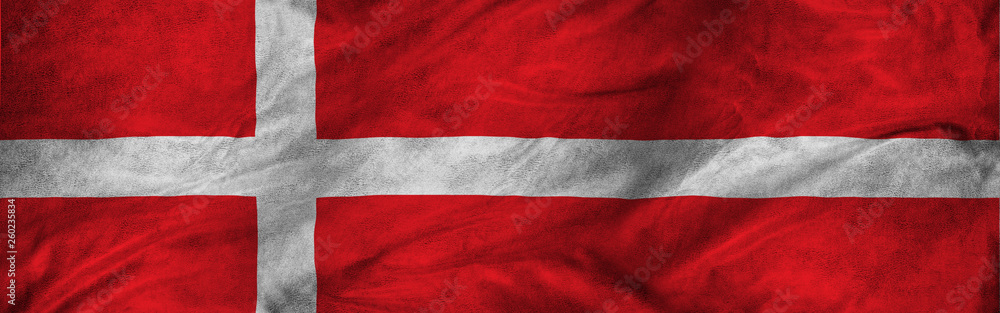 image of the flag of Denmark close up