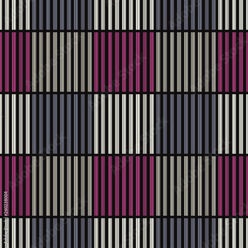 Trendy seamless pattern designs. A mosaic of stripes with the old texture. Vector geometric background. Can be used for wallpaper, textile, invitation card, wrapping, web page background.