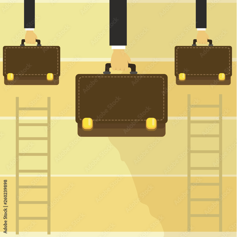 Three Men Hands Carrying Brown Briefcase with Running Stitch Style and Lock Copy Space design Empty template text for Ad, promotion, poster, flyer, web banner, article Three Men Hands Carrying Brown Briefcase with Running Stitch Style and Lock Copy Space design Empty template text for Ad, promotion, poster, flyer, web banner, article