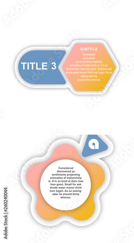 Sticker icon. Abstract paper infografics. Vector in lable style
