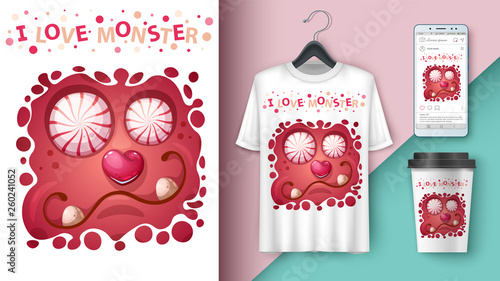 Cute monster - mockup for your idea