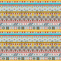 Fotobehang Boho stijl patronen Boho quilt patroon in pasteltinten  © nataleana