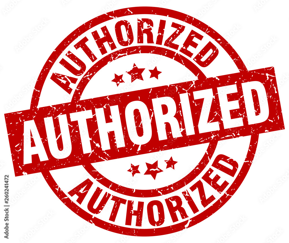 authorized round red grunge stamp authorized round red grunge stamp