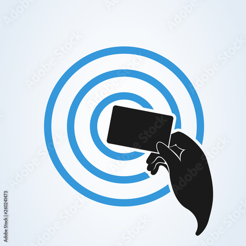Mobile payment concept. Near-field communication (NFC) concept icon. Technology for contactless payment.