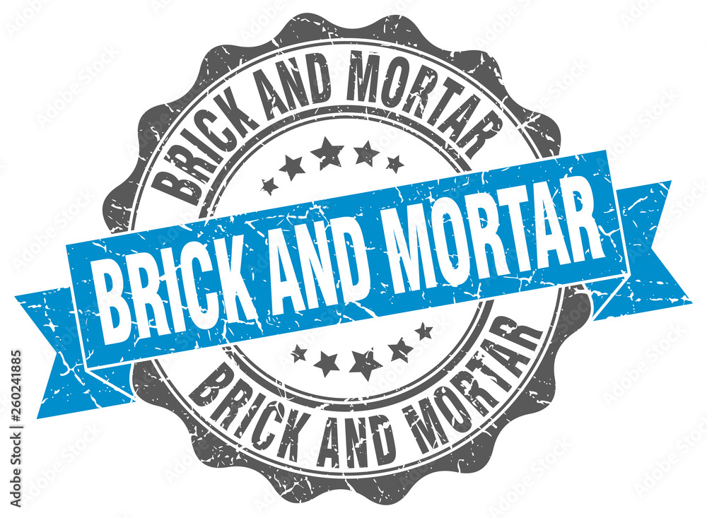 brick and mortar stamp. sign. seal brick and mortar stamp. sign. seal