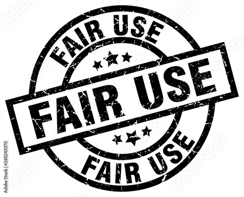 fair use round grunge black stamp