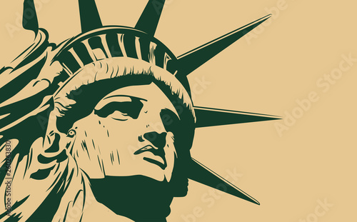 Fotografia, Obraz Statue of Liberty vector image