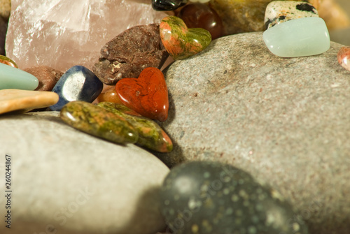 image of many semiprecious stones close up