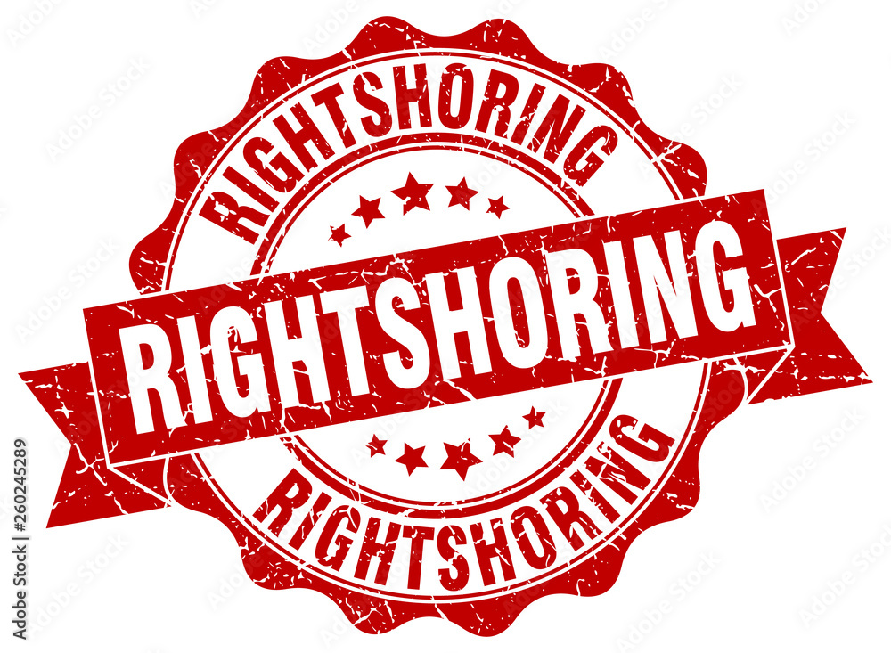 Fototapeta premium rightshoring stamp. sign. seal