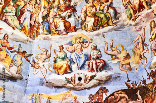 fresco painted by Giorgio Vasari in the dome of the cathedral of Florence, Italy