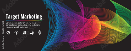 Target Marketing Icon Set and Web Header Banner