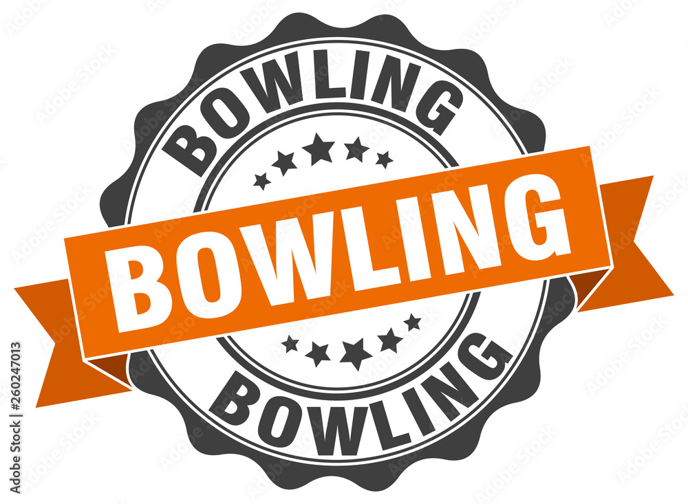 Obraz premium bowling stamp. sign. seal