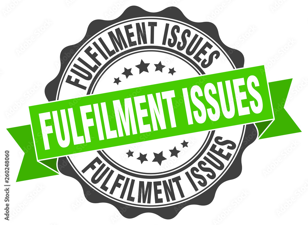 fulfilment issues stamp. sign. seal fulfilment issues stamp. sign. seal
