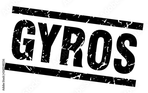 square grunge black gyros stamp