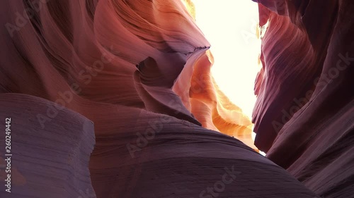 Curved sandstone formations at Antelope Canyon - travel photography