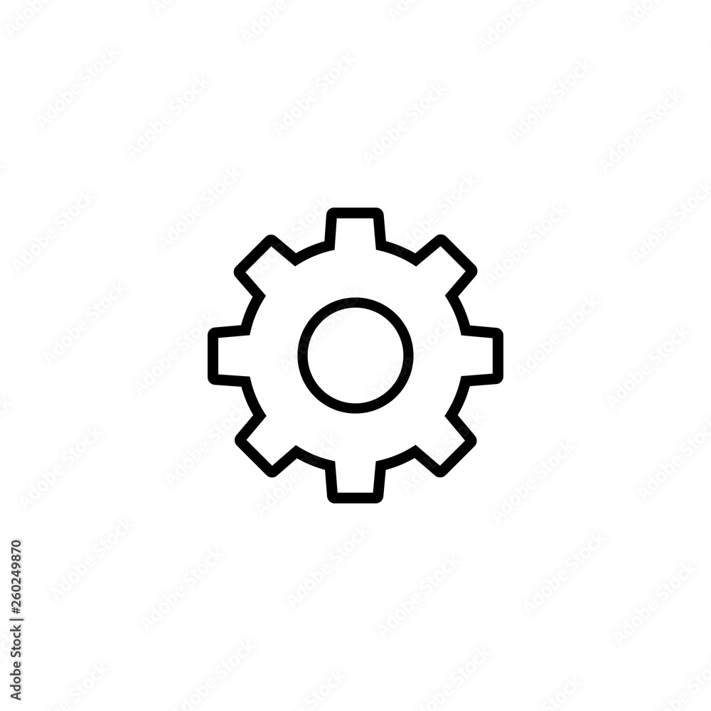 Cogwheel outline symbol