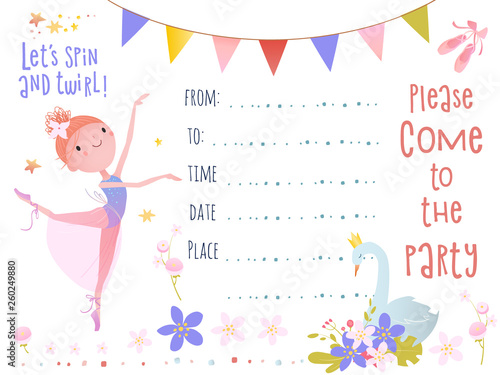 Invitation design. Birthday party.