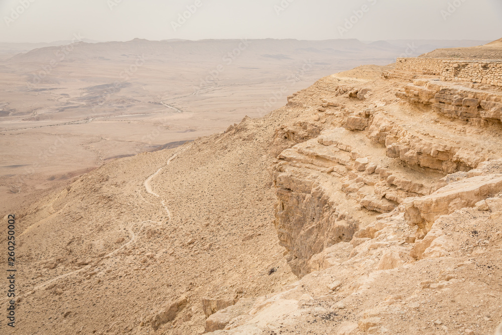 Ramon Crater in Negev Desert in Mitzpe Ramon, Israel