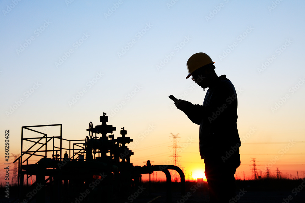 oil field, the oil workers are working oil field, the oil workers are working