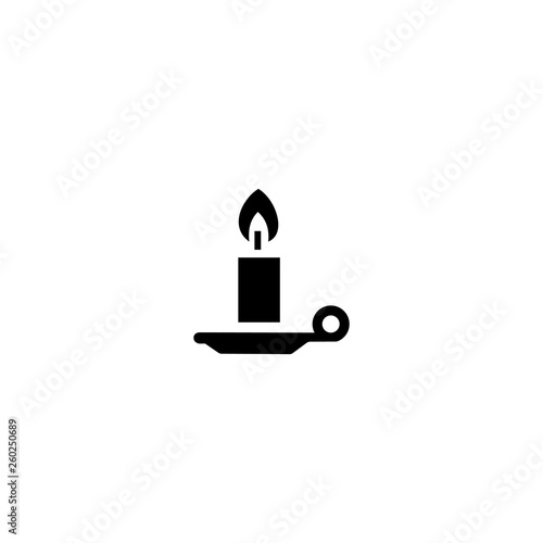 illustration of burning candle icon