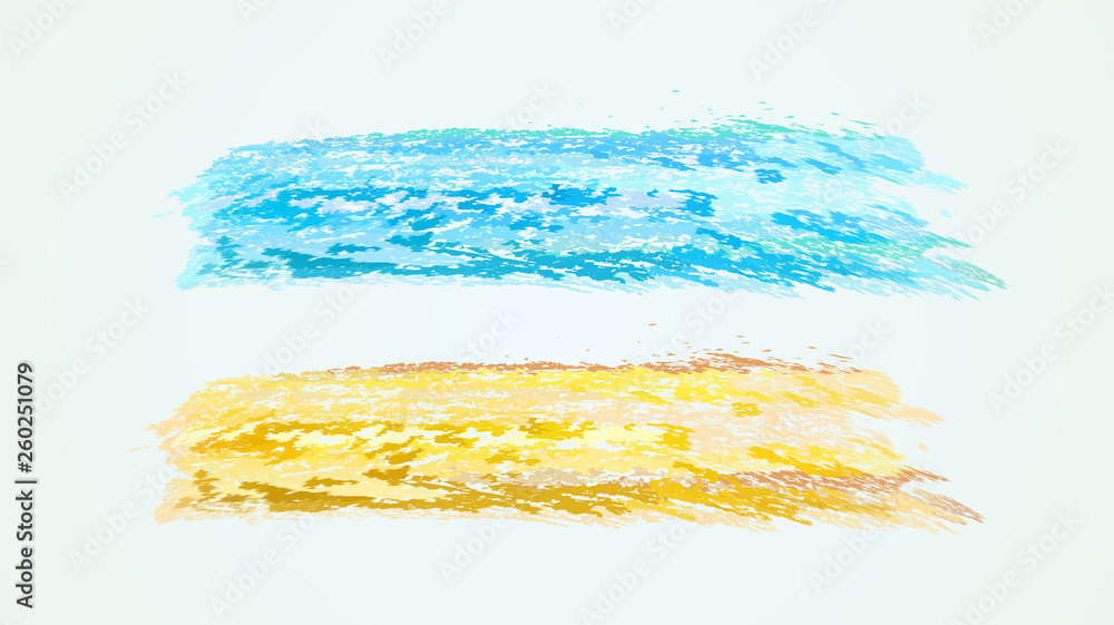 Summer colors brush stroke landscape for background and wallpaper
