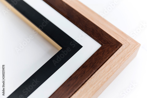 Wooden picture frame options to select from.