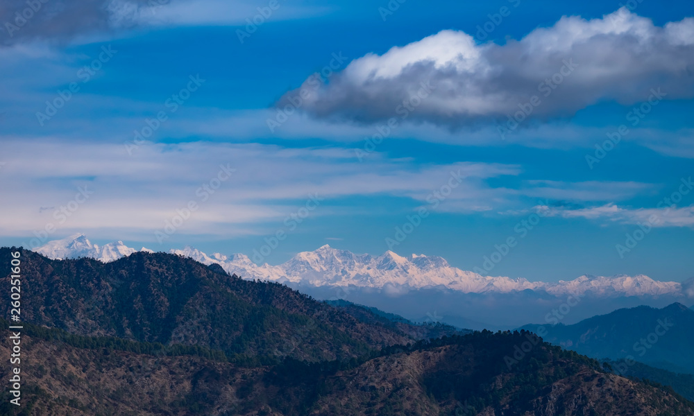 india view of Himalaya moutain from Dwarahat