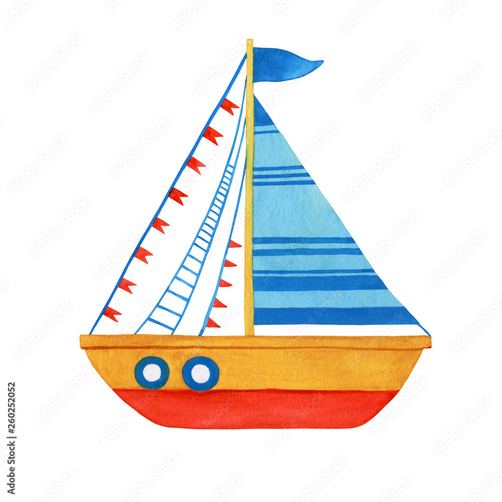 How to draw a simple boat ⛵️step by step || easy boat drawing & coluring -  YouTube