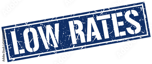 low rates square grunge stamp