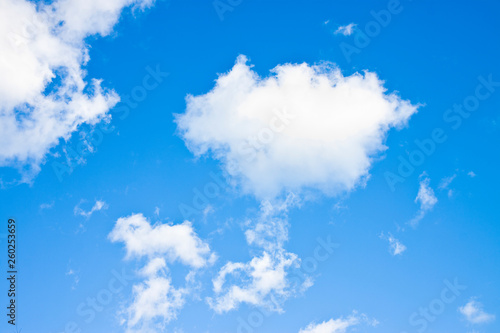 Blue sky background with withe clouds