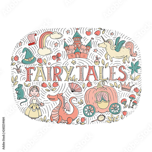Fairy tales illustration isolated on white background