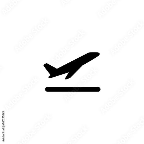 Takeoff the airplane silhouette