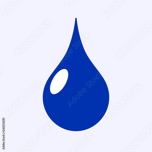 Water drop logo. Logo icon in flat style
