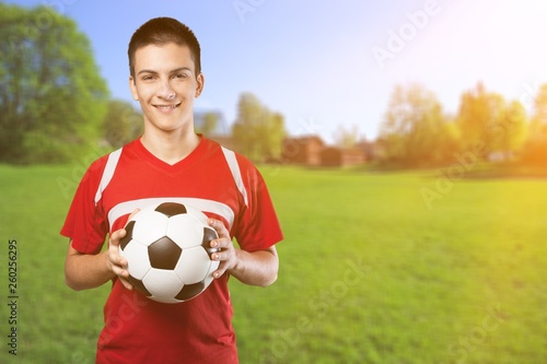 Young Male Soccer Player on white background © BillionPhotos.com