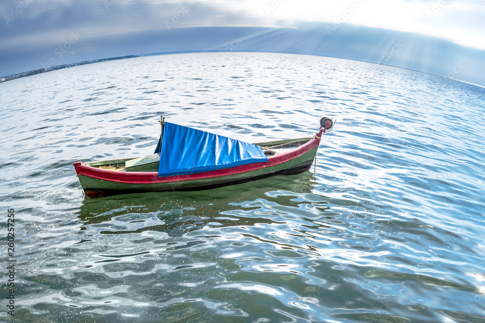 Boat in the Aegean Sea. Greece. Thessaloniki