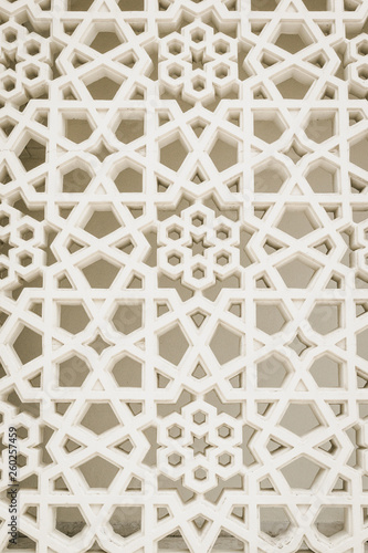 Photography Traditional arabic pattern of a mosque wall