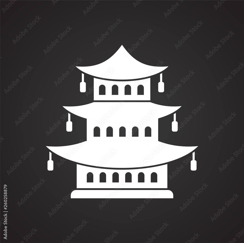 Japan culture related icon on background for graphic and web design. Simple vector sign. Internet concept symbol for website button or mobile app.