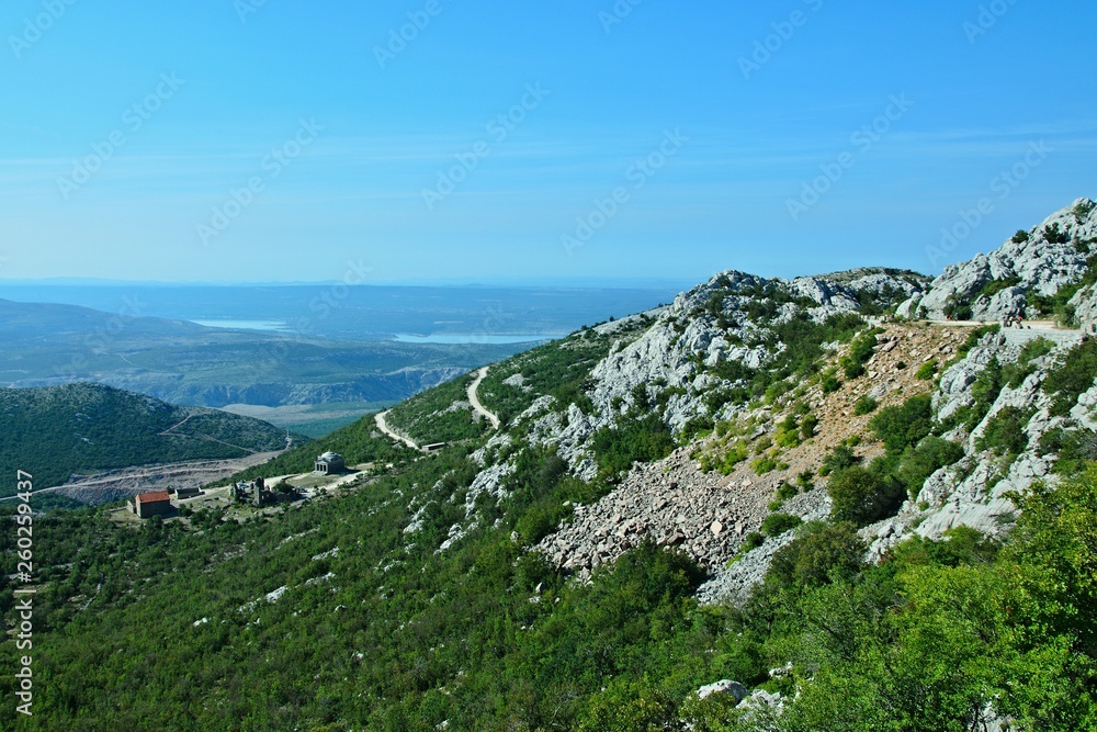 Fototapeta premium Croatia-view of a Church of St. Frane in the Velebit National Park