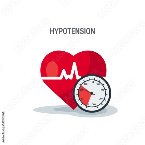 Blood pressure concept in flat style, vector photo