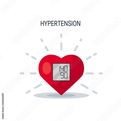 Blood pressure concept in flat style, vector