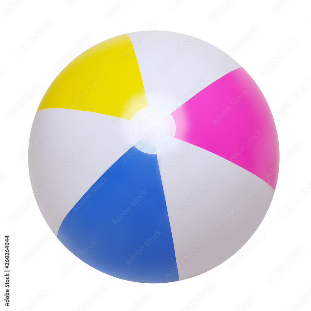 Fototapeta premium Beach ball on white