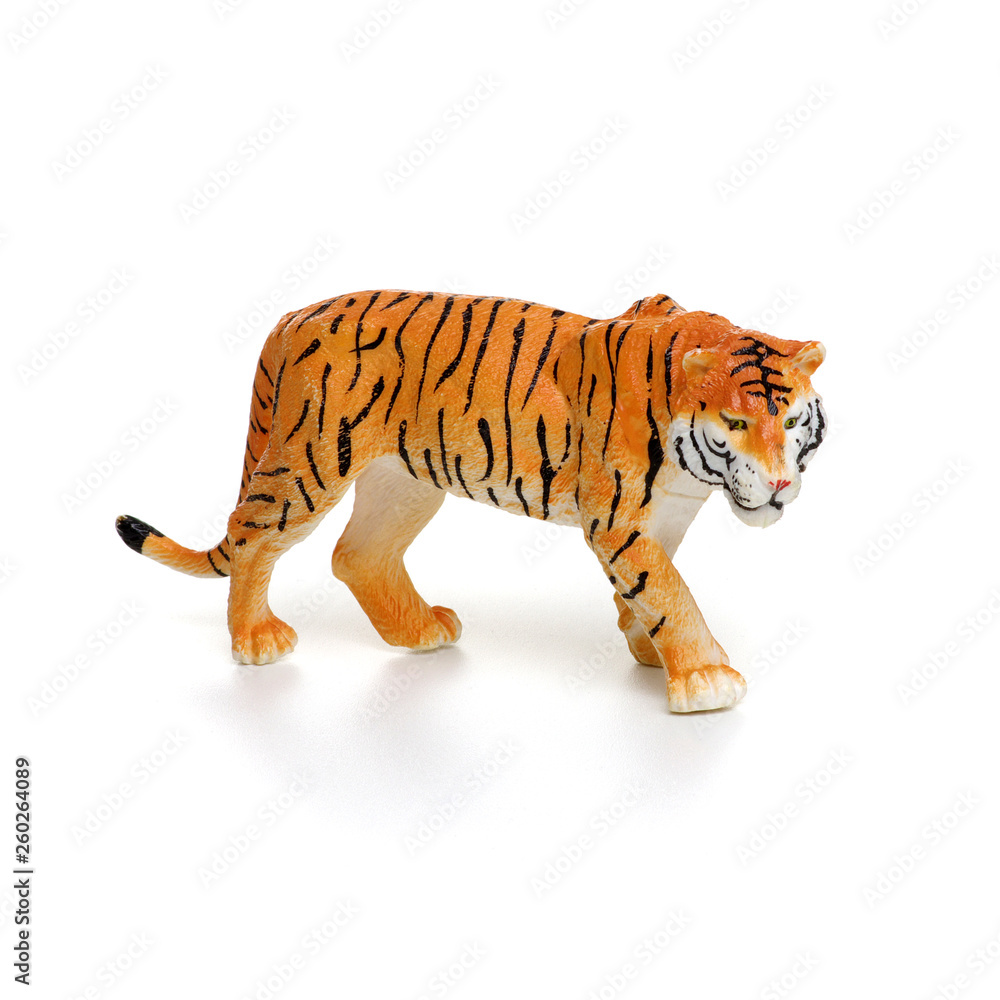 Obraz premium Tiger toy isolated on white